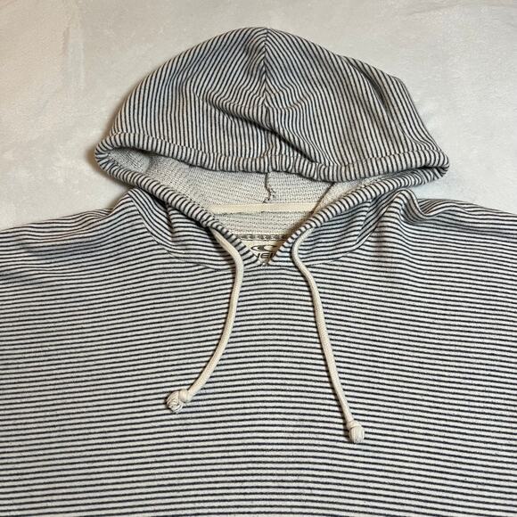 O'Neill Stripe French Terry Pullover Sweatshirt Hoodie Size Medium Beach Coastal - Picture 3 of 7